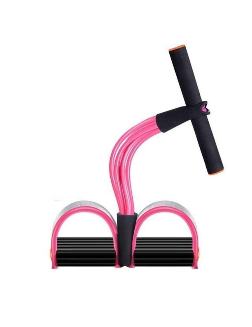 Home Fitness Latex Tube Resistance Bands Pink Purple Pedal Exerciser