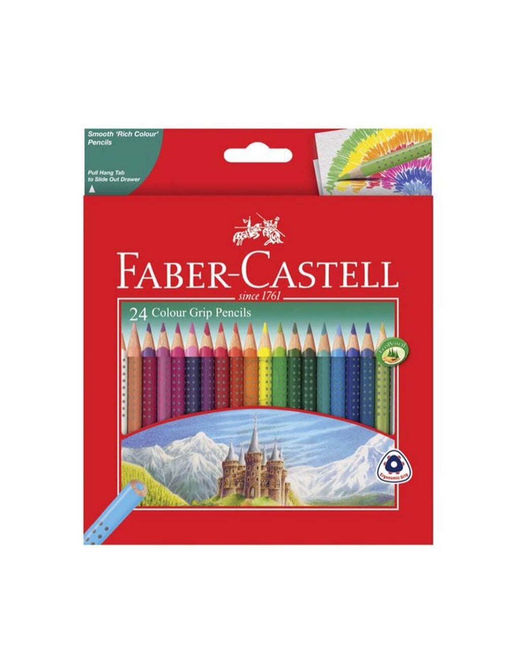 Faber Castell Dot Grip Triangle Coloured Pencil 24pk Crossroads