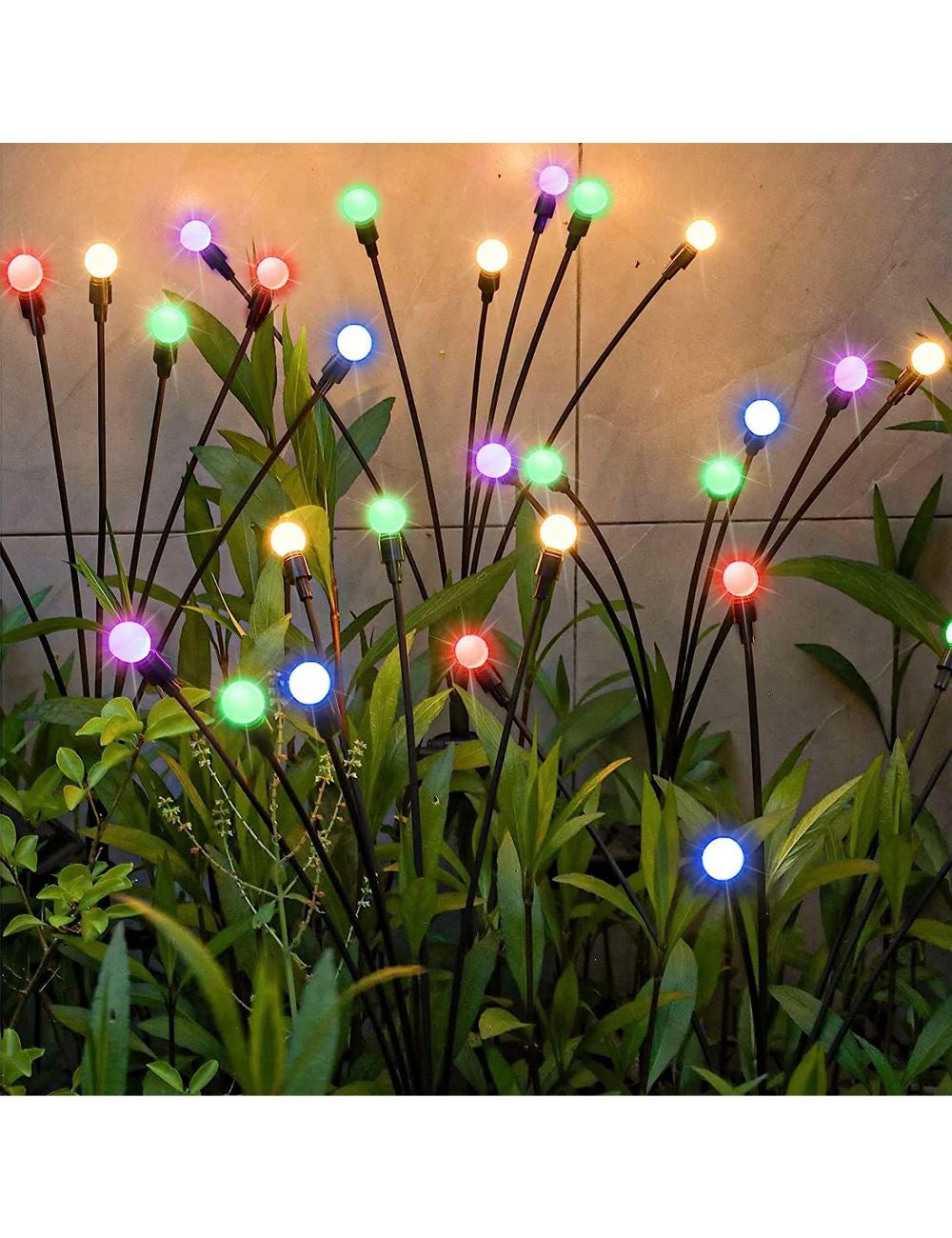 Solar Firefly Lights Outdoor Waterproof Starburst Swaying Garden