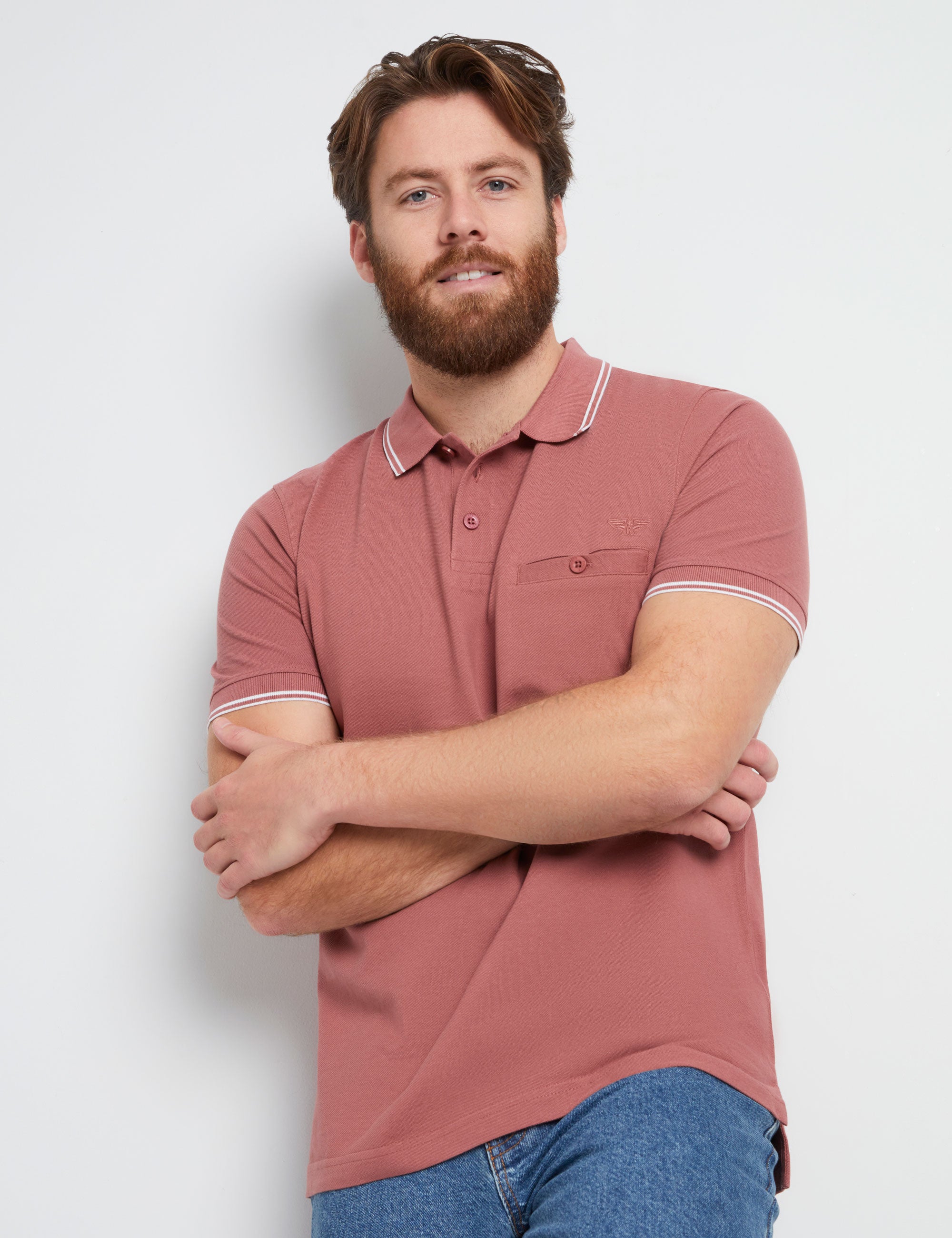 Rivers Short Sleeve Tipped Pique Polo Rivers Australia