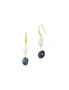 By F&R Real Pearl Double Drop Earrings, hi-res