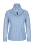 W.Lane Cable Cowl Neck Zip Pullover, hi-res