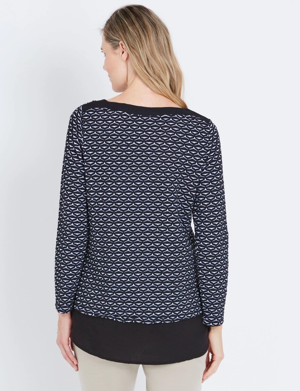W.Lane Check Woven Hem Top, hi-res image number null