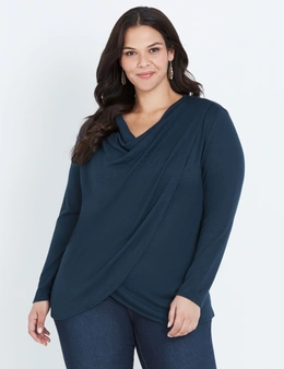 Autograph Cowl Neck Crossover Top
