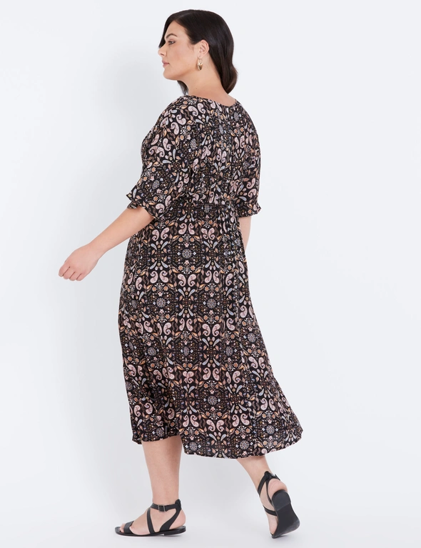 Autograph Woven Extended Sleeve Tie Maxi Dress, hi-res image number null