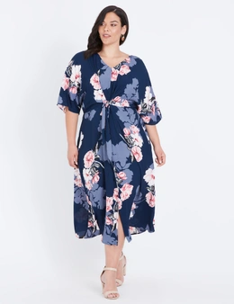 Autograph Woven Extended Sleeve Tie Maxi Dress