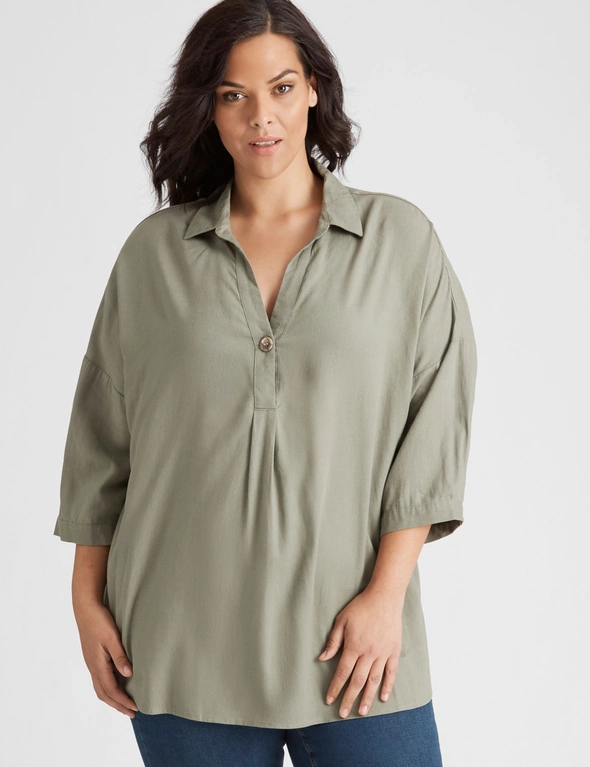 Autograph Linen Blend Tunic Top, hi-res image number null