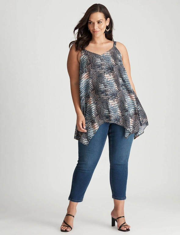 Autograph Woven Strappy Embellished Hanky Hem Tunic, hi-res image number null