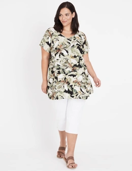 Autograph Woven Short Sleeve Pannelled Tunic