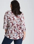 Autograph Woven Peasant Fluted Sleeve Top, hi-res