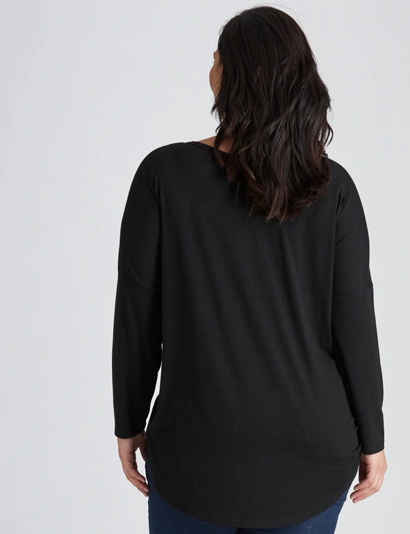 Autograph Long Sleeve Viscose Elastane Tee, hi-res image number null