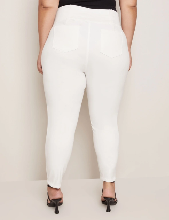 ROCKMANS - Womens Jeans - White Jeggings - Solid Cotton Leggings