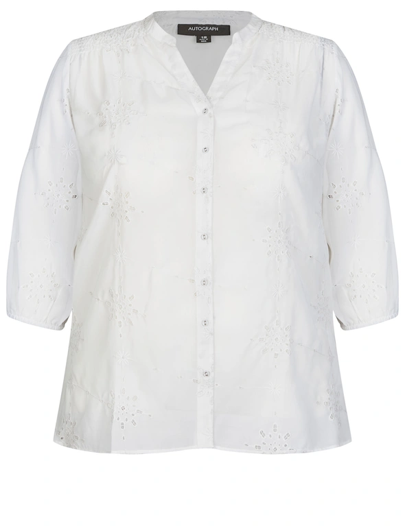 Autograph Chiffon Embroidered Shirt, hi-res image number null