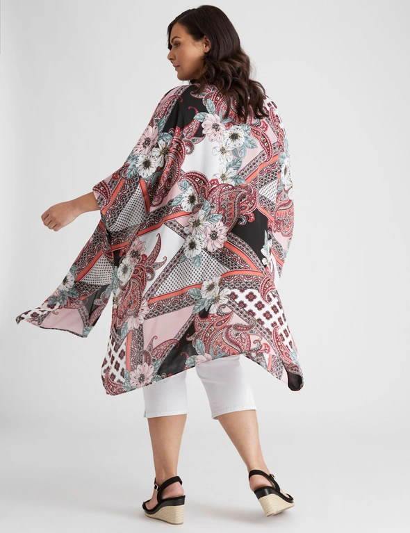 Autograph Woven Elbow Sleeve Kimono, hi-res image number null