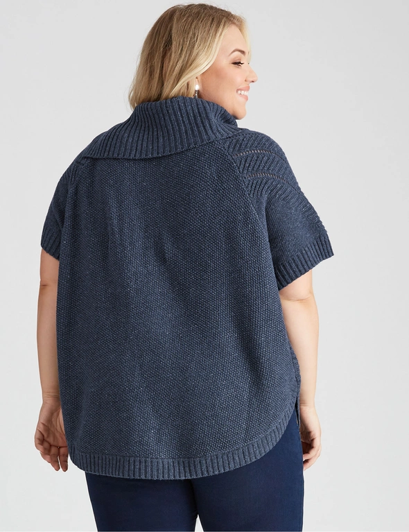 Autograph Open Neck Knitwear Poncho, hi-res image number null