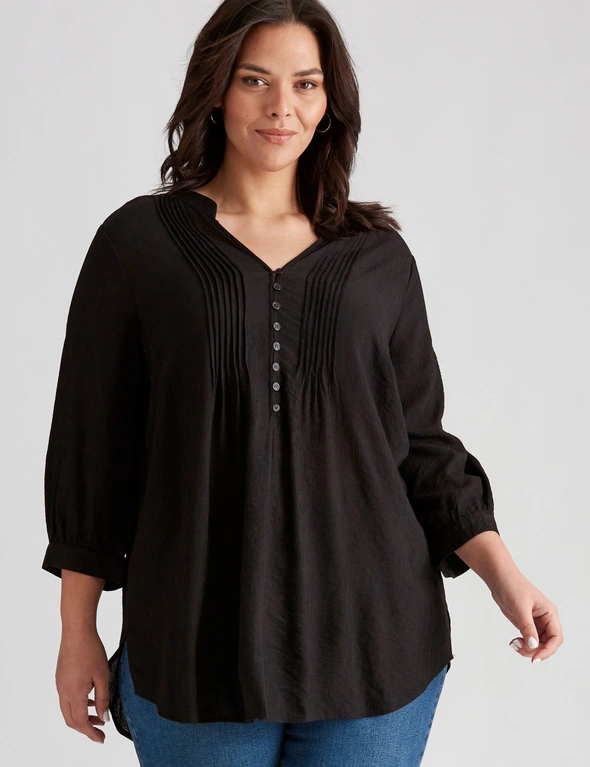 AUTOGRAPH WOVEN PINTUCK TUNIC, hi-res image number null
