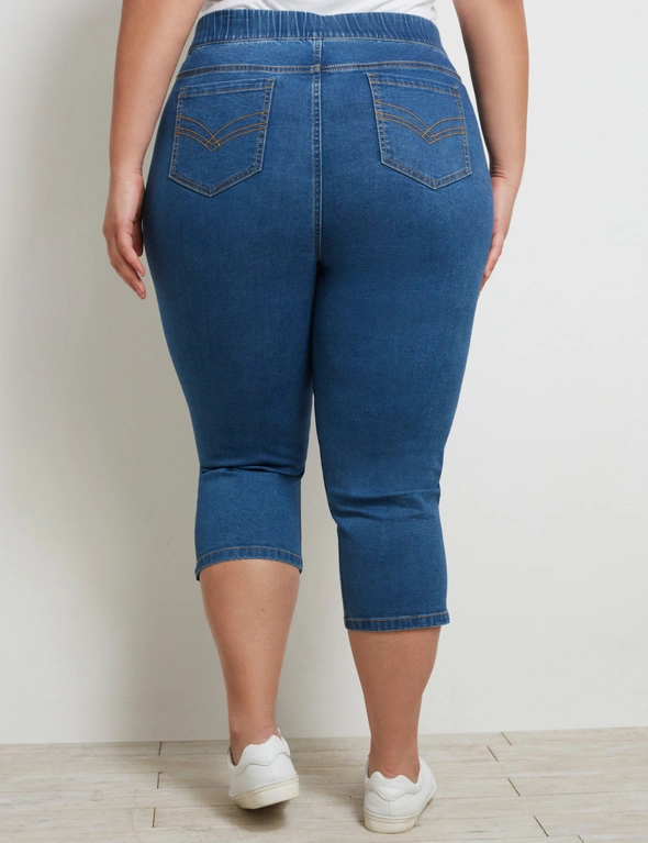 Autograph Pull On Straight Leg Crop Jean, hi-res image number null