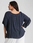 Autograph Woven Shirred 3/4 Sleeve Off the Shoulder Top, hi-res