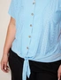 Autograph Knitwear Extended Sleeve Button Through Broderie Top, hi-res