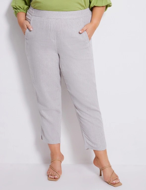 Autograph Woven Ankle Flat Front Pants, hi-res image number null