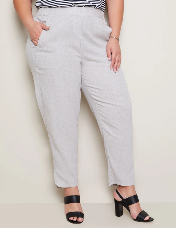 Autograph Woven Ankle Flat Front Pants, hi-res image number null