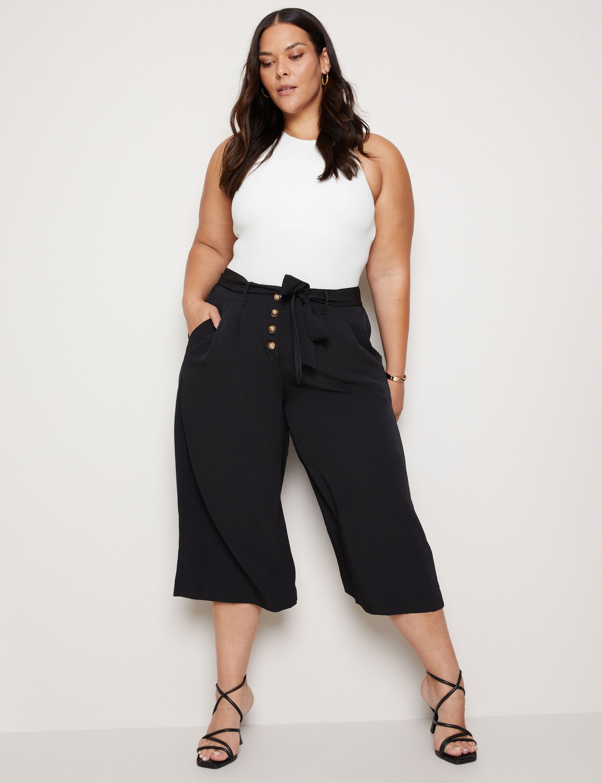 Autograph Crop Wide Leg Belted Pants | EziBuy Australia