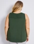 Autograph Knitwear Back Woven Front Sleeveless Shell Top, hi-res