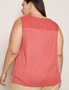 Autograph Knitwear Back Woven Front Sleeveless Shell Top, hi-res