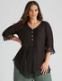 Autograph Woven Pintuck Lace Tunic, hi-res