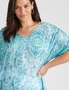 Autograph Woven Extended Sleeve Lurex Button Back Shell Top, hi-res