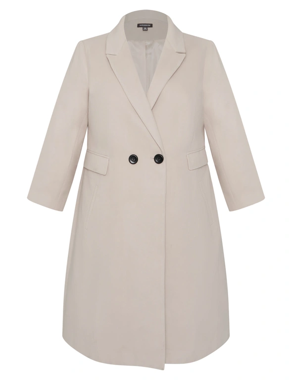 Autograph Woven Two Button Long Melton Coat, hi-res image number null