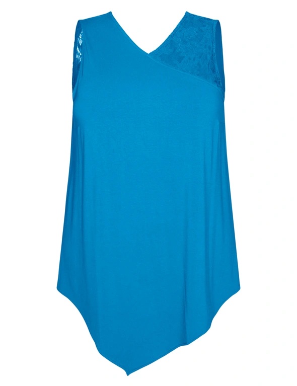 Autograph Sleeveless Lace Trim Tunic Top, hi-res image number null