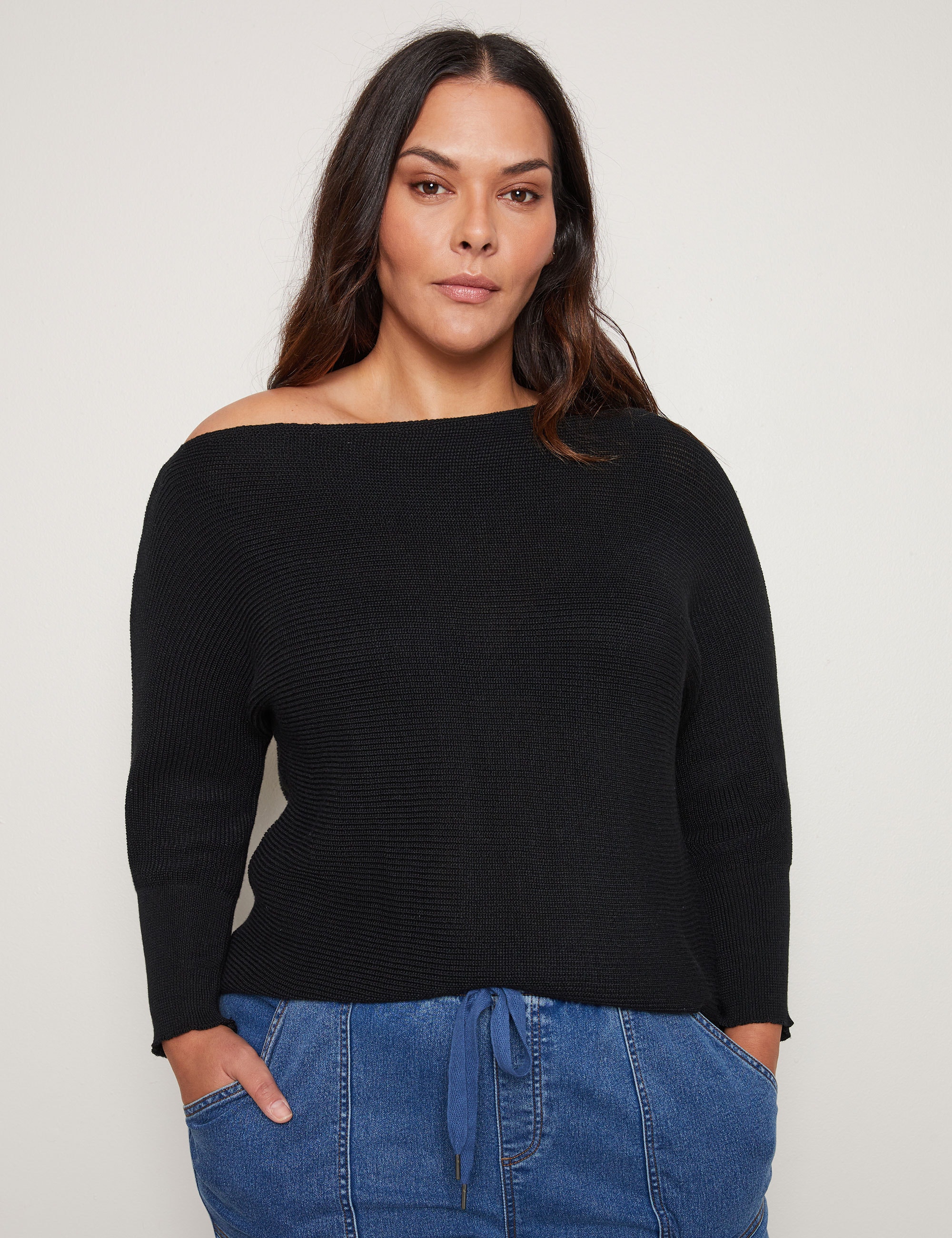 Off the shoulder 2024 jumper plus size