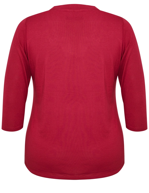 Autograph Knitwear 3/4 Sleeve One Button Knitwear Top, hi-res image number null