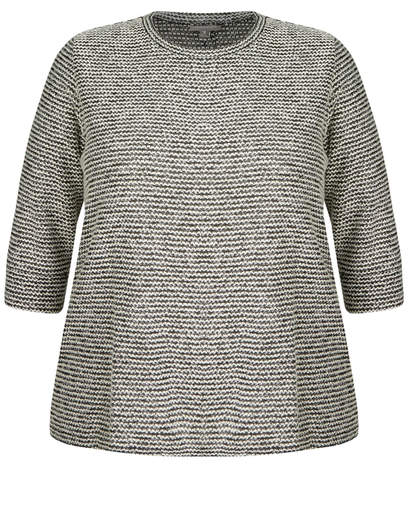 Autograph Knitwear Long Sleeve Button Back Textured Top, hi-res image number null