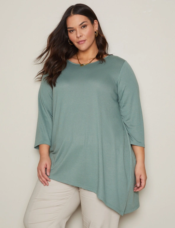 Autograph Assymetric Hem Extended Sleeve Knitwear Top, hi-res image number null