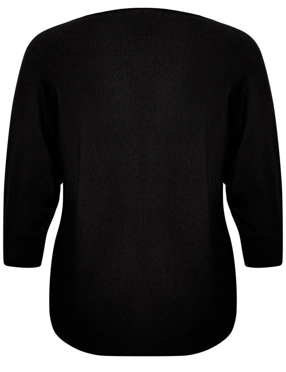 Autograph Knitwear 3/4 Sleeve Star Jumper, hi-res image number null