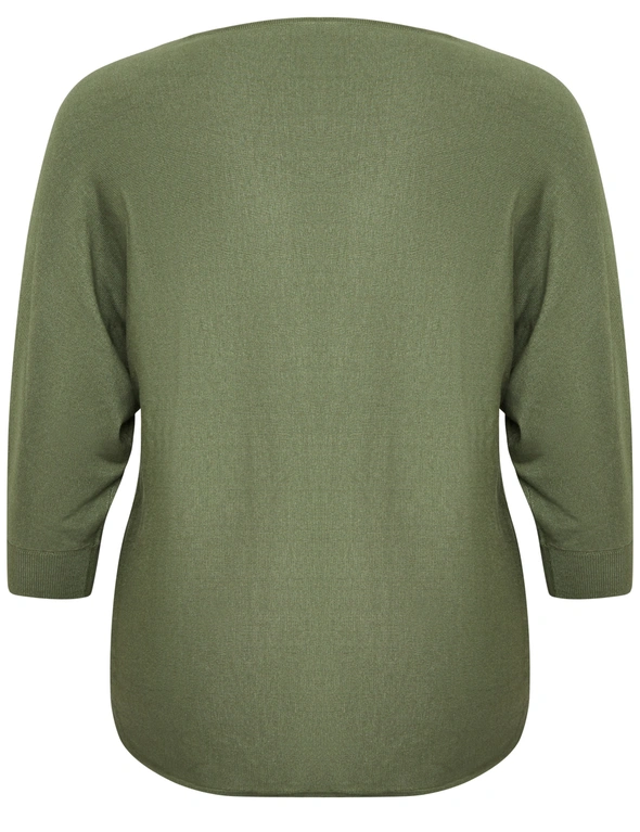 Autograph Knitwear 3/4 Sleeve Star Jumper, hi-res image number null