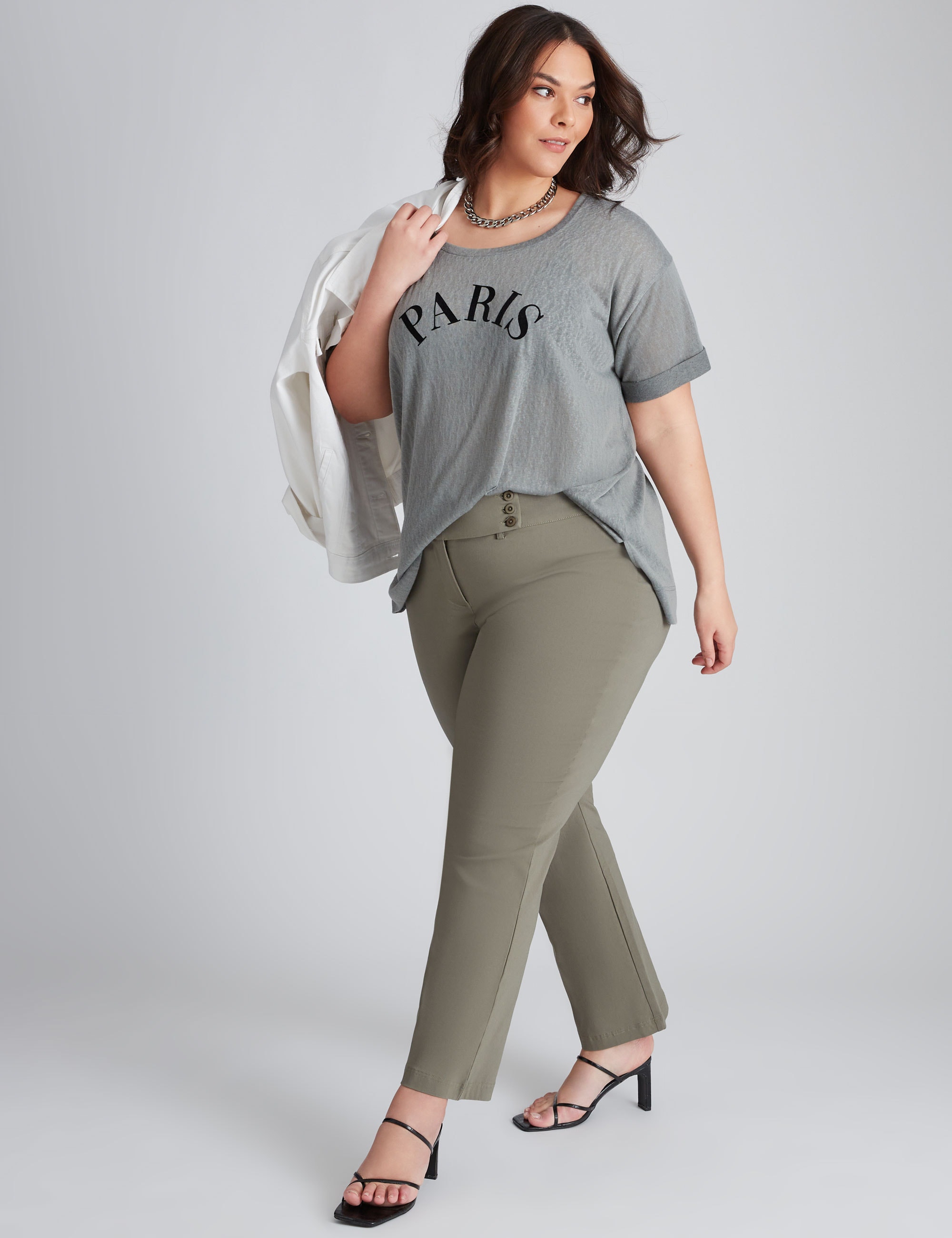 Plus size clearance slim leg pants