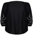 Autograph Woven Off The Shoulder Embroidered Top, hi-res