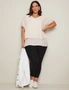Autograph Extended Sleeve Double Layer V Neck Top, hi-res