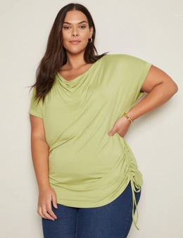 Autograph Knitwear Drape Neck Ruched Side Top