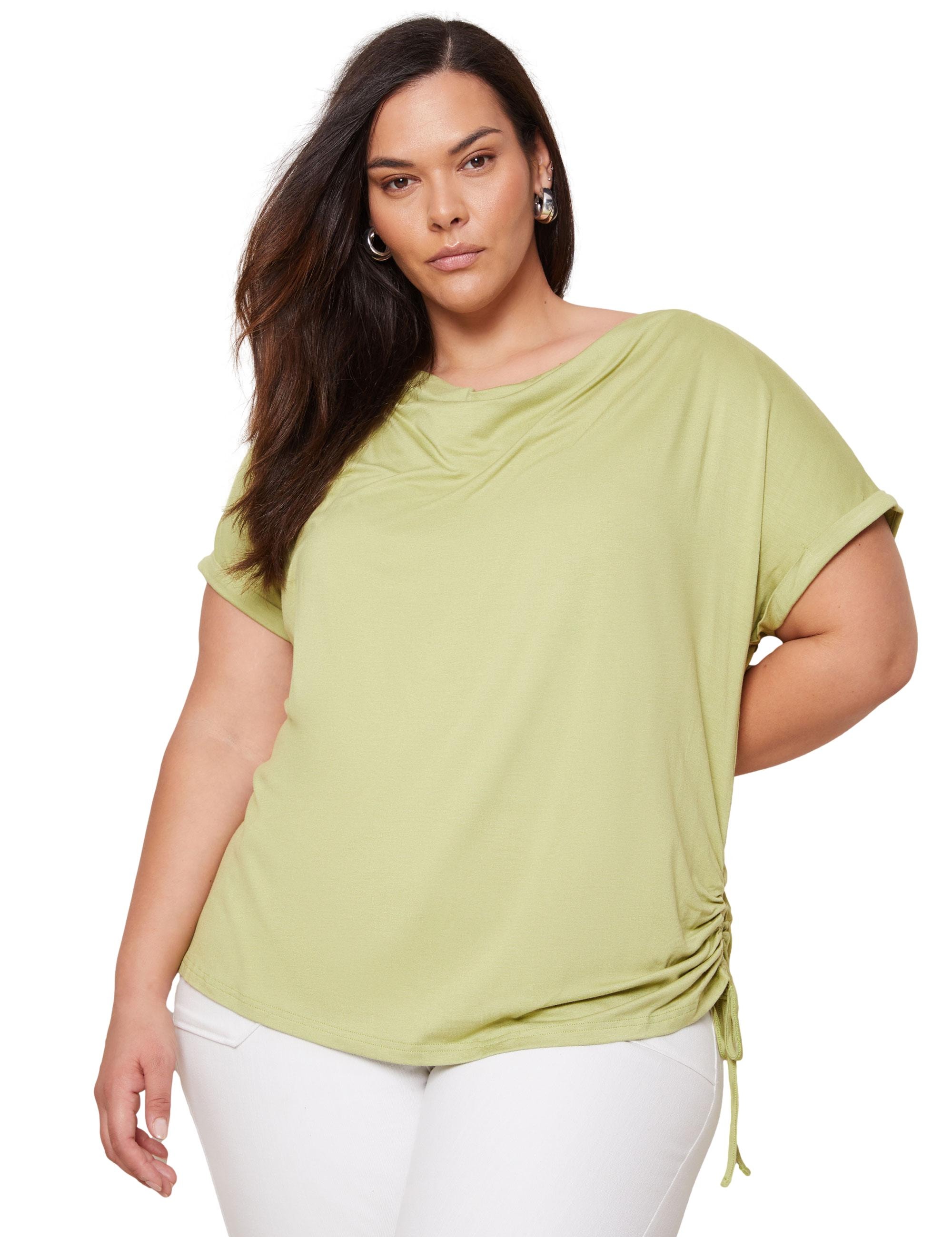 Ruched plus outlet size tops