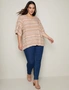 Autograph Woven Elbow Sleeve V Neck Pleated Top, hi-res
