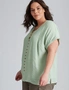 Autorgaph Woven Extended Sleeve Button Through Double Layer Top, hi-res