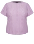Autograph Short Sleeve Lace Texture Knitwear Top, hi-res
