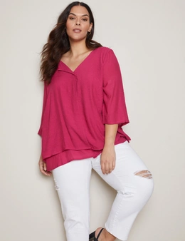 Autograph Woven Double Layer Top