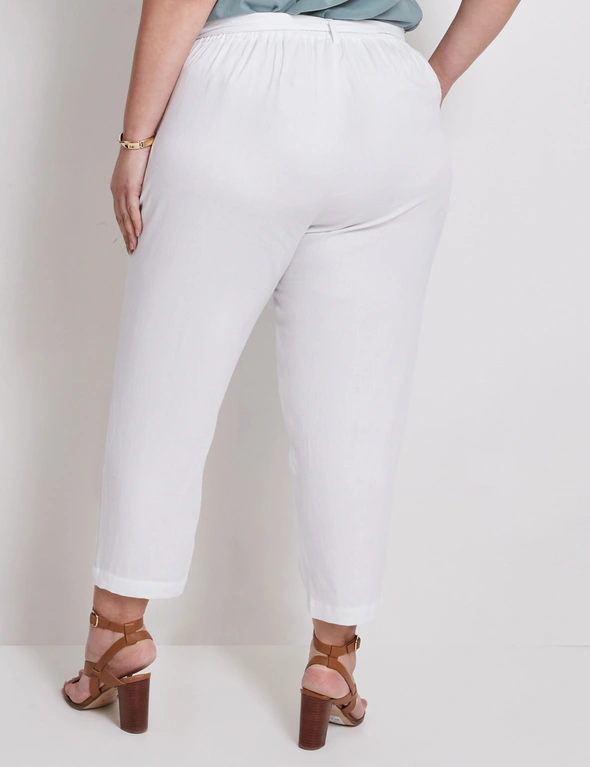 Autograph Full Length Belted Linen Pants, hi-res image number null