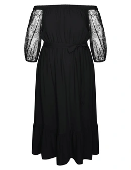 Autograph 3/4 Embroidered Sleeve Maxi Dress
