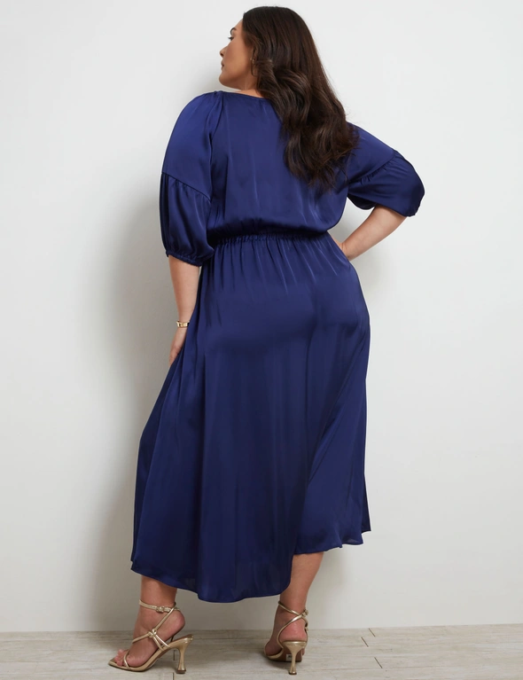 Autograph 3/4 Sleeve Shirred Front Maxi Dress, hi-res image number null